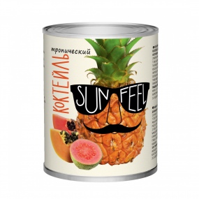 Фрукты SUNFEEL Коктейль тропический ж/б 425мл 1/24