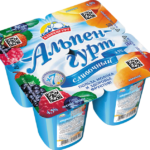 ЙогуртПродукт Сливочн АЛЬПЕНГУРТ Лесная ягода/абрикос 4,5% 100г 1/24