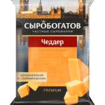 Сыр СЫРОБОГАТОВ Чеддер 45% 180г БРУС флоу-пак 1/12