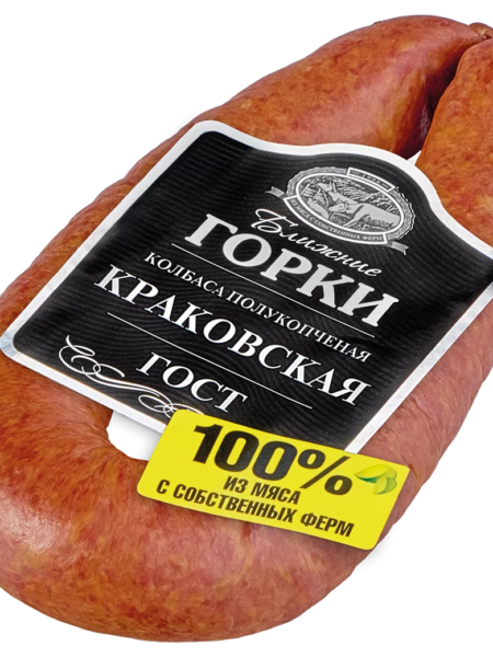 Колбаса п/к БЛИЖНИЕ ГОРКИ Краковская ГОСТ в/у 350г 1/6