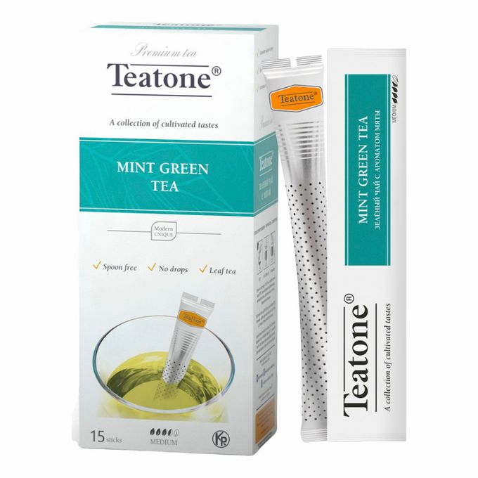 Чай TEATONE Зеленый аромат Мяты Стик гофрокороб 12*(15шт*1,8г) Чай TEATONE Зеленый аромат Мяты Стик гофрокороб 12*(15шт*1,8г)