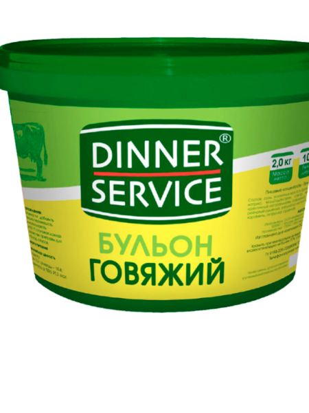 Бульон DINNER SERVICE говяжий пл/ведро 2кг 1/4