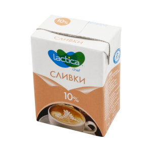 Сливки пит у/п ЛАКТИКА 10% 0,2л тетрабрик 1/18