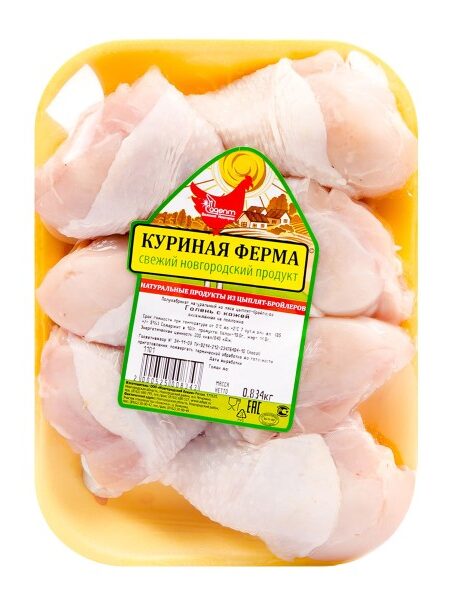 Голень ЦБ КУРИНАЯ ФЕРМА с кожей ЦБ зам подложка вес~7-8кг