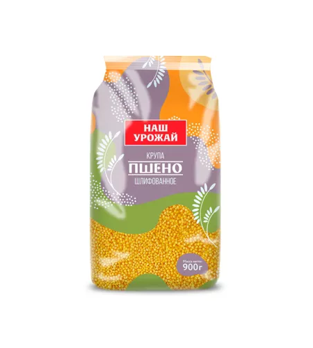 Крупа НАШ УРОЖАЙ Пшено в/с 900г 1/9