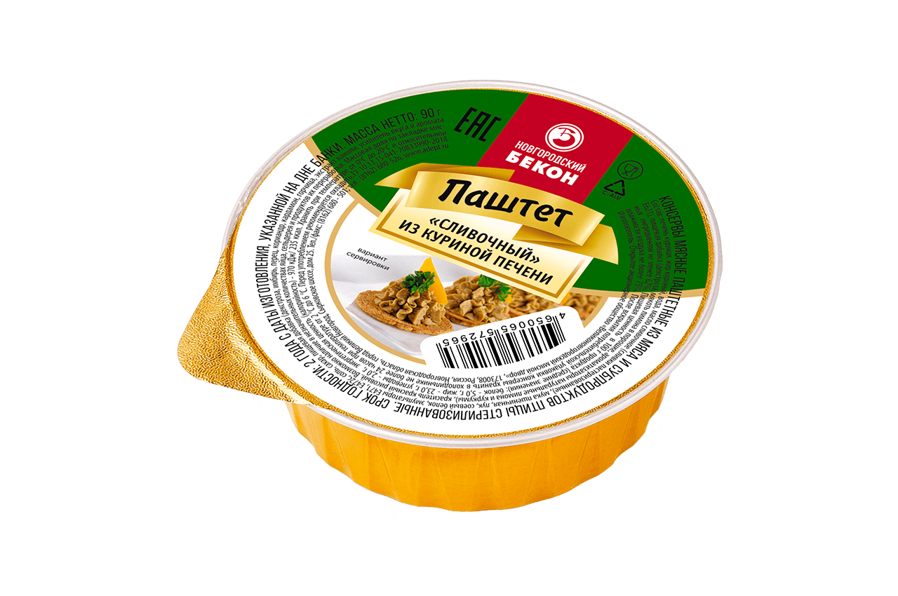 Паштет ВНМД Сливочный из куриной печени ж/б 70г 1/20 Паштет ВНМД Сливочный из куриной печени ж/б 70г 1/20