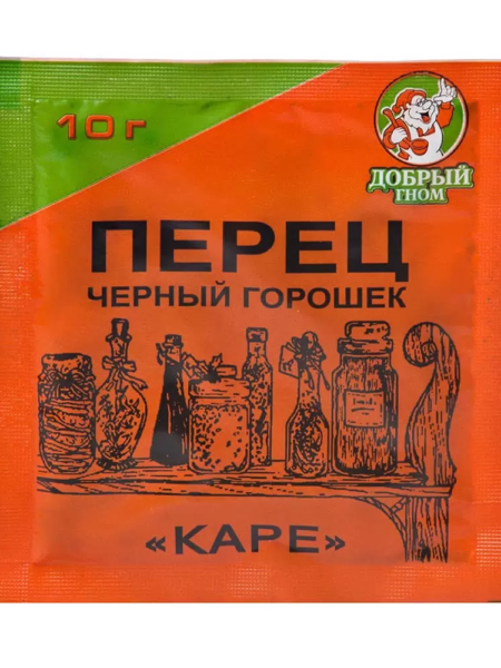 Перец черный горошек ДОБРЫЙ ГНОМ 10г 1/50