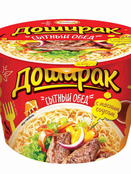 Лапша б/п ДОШИРАК Сытный обед говядина ведро 110г 1/16