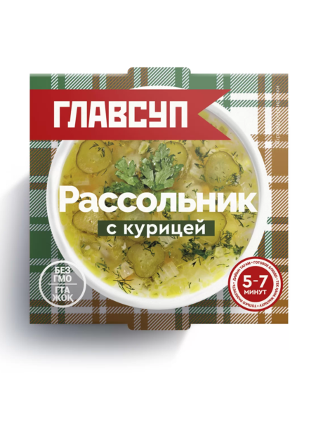 Суп ГЛАВСУП Рассольник с курицей зам 250г 1/12