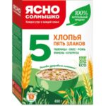 Крупа ЯСНО СОЛНЫШКО Хлопья 5 злаков 400г 1/9