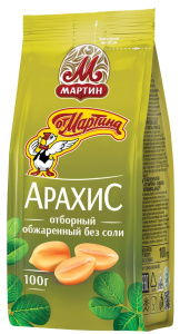 Арахис от МАРТИНА без соли 100г 1/20