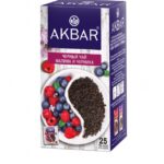 Чай АКБАР Малина и черника черн. 25пак с/я 1/12