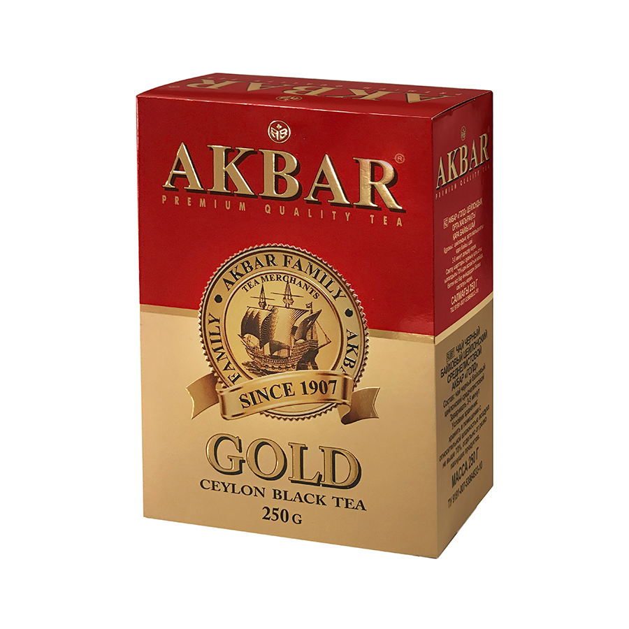 Чай АКБАР GOLD крупный лист 250г 1/8 Чай АКБАР GOLD крупный лист 250г 1/8