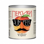 Фрукты SUNFEEL Персики половинки в сиропе ж/б 850мл/820гр 1/12