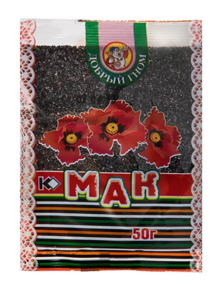 Мак пищевой ДОБРЫЙ ГНОМ 50г 1/20
