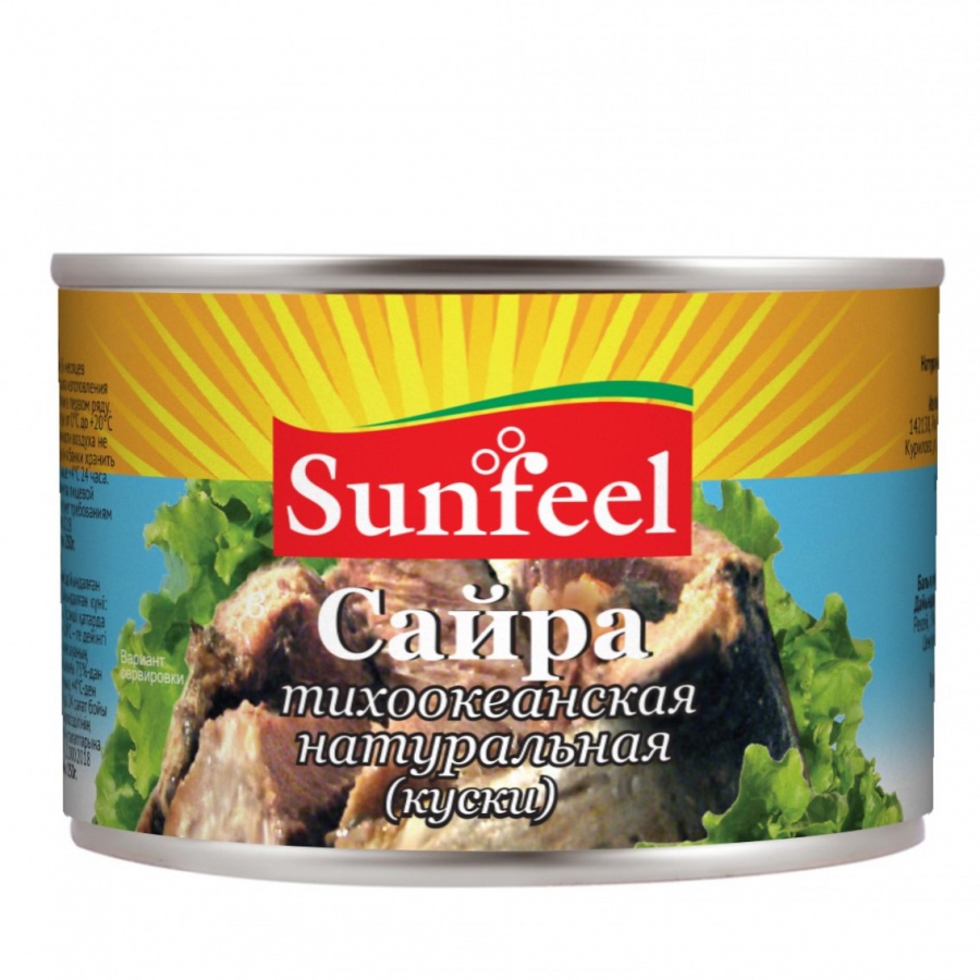 Сайра SUNFEEL натуральная ж/б 250г 1/48 Сайра SUNFEEL натуральная ж/б 250г 1/48