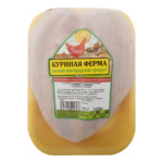 Грудка ЦБ КУРИНАЯ ФЕРМА на кости с кожей зам подложка вес~7-9кг