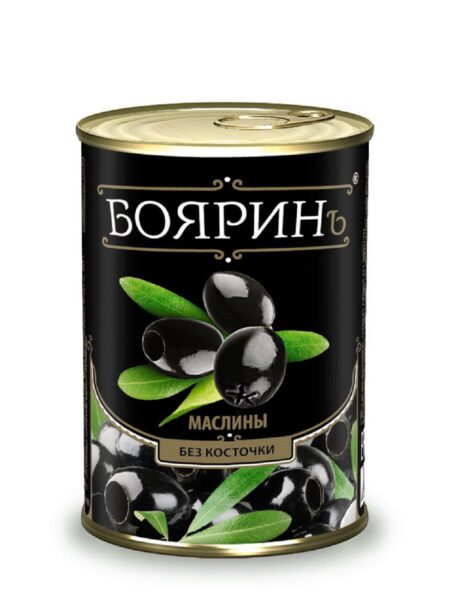Маслины БОЯРИН б/к ж/б 300мл 1/12