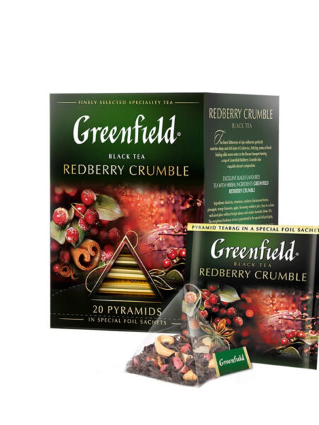 Чай ГРИНФИЛД Redberry Crumble (брусника,аромат свежей сдобы) 20 пирам 1/8