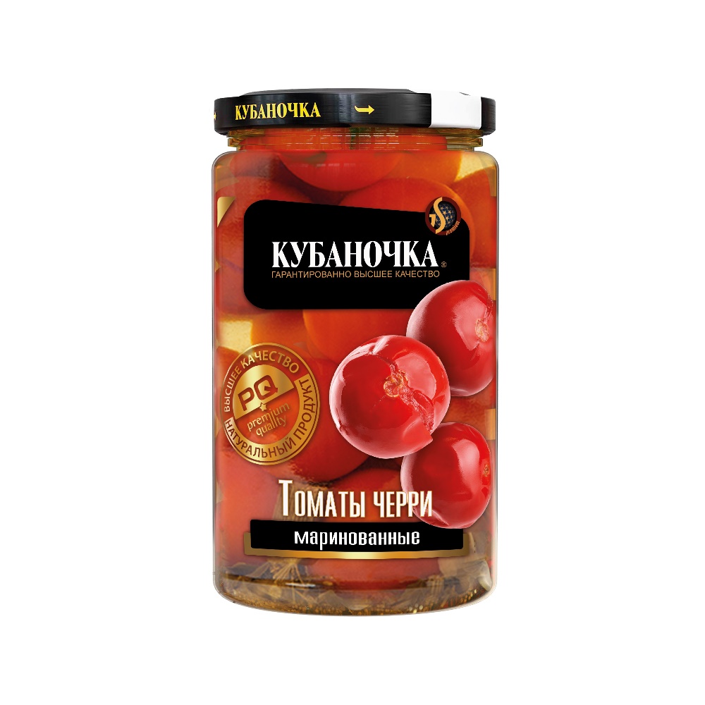 Томаты КУБАНОЧКА черри маринованные ст/б 360г 1/12 Томаты КУБАНОЧКА черри маринованные ст/б 360г 1/12