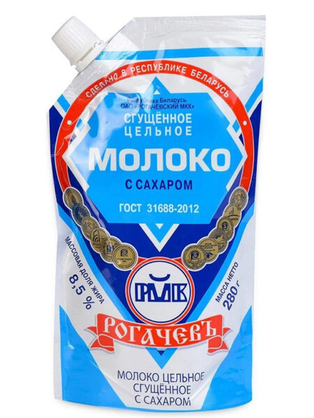 Молоко сгущенное РОГАЧЕВСКИЙ МК 270г 8,5% дой-пак 1/24