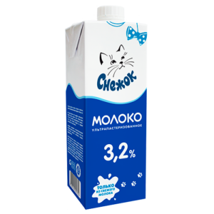 Молоко у/п СНЕЖОК 3,2% 0,95л ТБА крышка 1/12