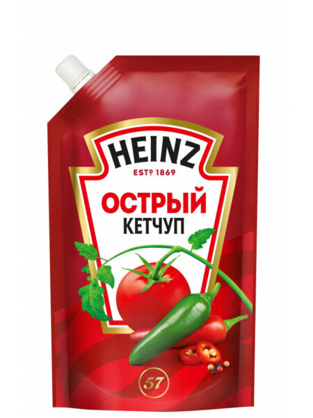 Кетчуп ХАЙНЦ острый дой-пак 320г 1/16