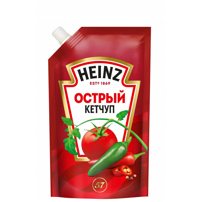 Кетчуп ХАЙНЦ острый дой-пак 320г 1/16 Кетчуп ХАЙНЦ острый дой-пак 320г 1/16
