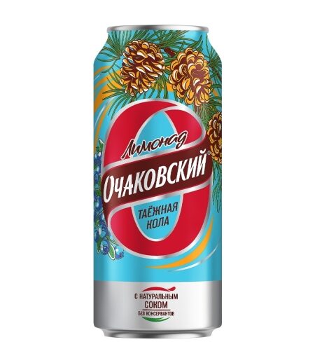 Лимонад ОЧАКОВСКИЙ Таёжная кола 0,45л а/банка 1/24
