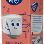 Молоко у/п БОЛЬШАЯ КРУЖКА 3,2% 1л крышка 1/12