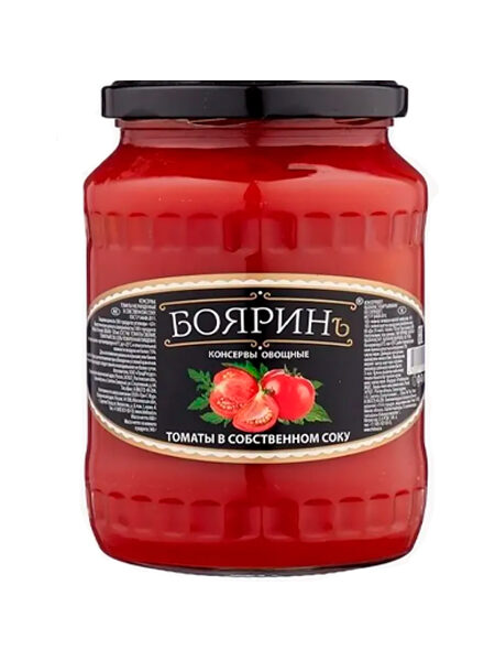 Томаты БОЯРИН в с/с ст/б лим. кислота 680г 1/8