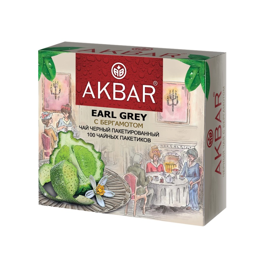 Чай АКБАР Earl Grey (бергамот) 100пак с/я 1/12 Чай АКБАР Earl Grey (бергамот) 100пак с/я 1/12
