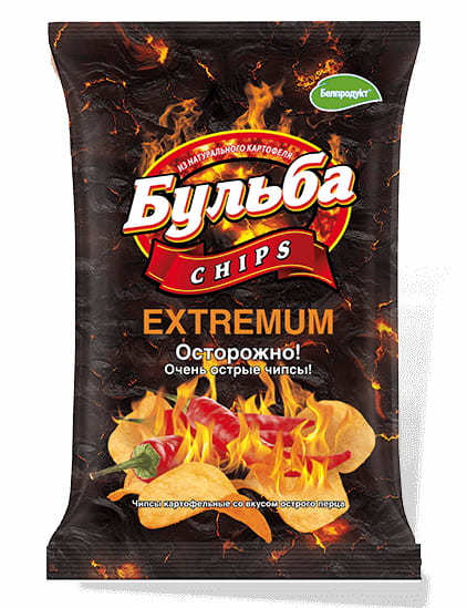 Чипсы картофельные БУЛЬБА EXTREMUM Острый перец 75г 1/25