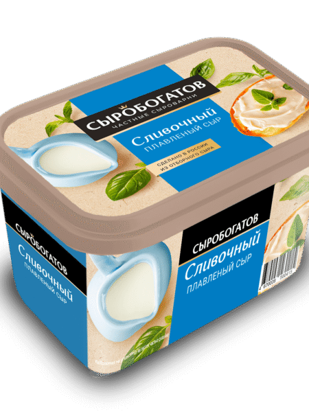 Сыр плав СЫРОБОГАТОВ Сливочный 50% 400г ванночка 1/8