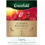 Чай ГРИНФИЛД Summer Bouquet (малина) 100пак 1/9