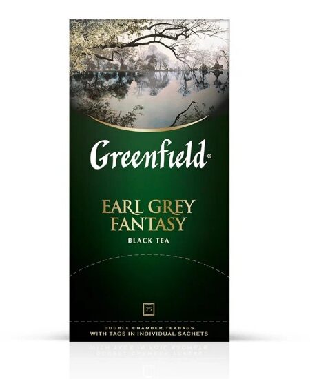 Чай ГРИНФИЛД Earl Grey Fantasy (бергамот) 25пак 1/10