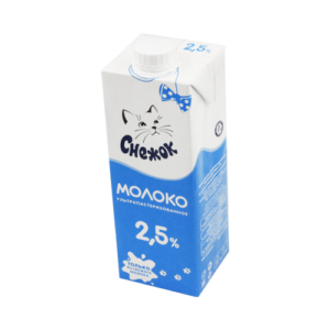 Молоко у/п СНЕЖОК 2,5% 0,95л ТБА крышка 1/12