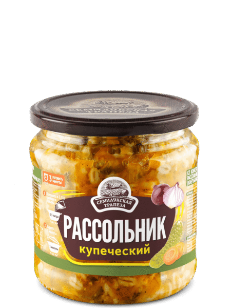 Суп СЕМИЛУКСКАЯ ТРАПЕЗА Рассольник купеческий ст/б 460г 1/8