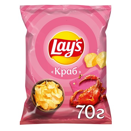 Чипсы картофельные LAY`S Краб 70г 1/25 Чипсы картофельные LAY`S Краб 70г 1/25