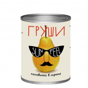 Фрукты SUNFEEL Груши половинки в сиропе ж/б 425мл/410гр 1/24