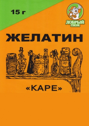 Желатин ДОБРЫЙ ГНОМ 15г 1/30