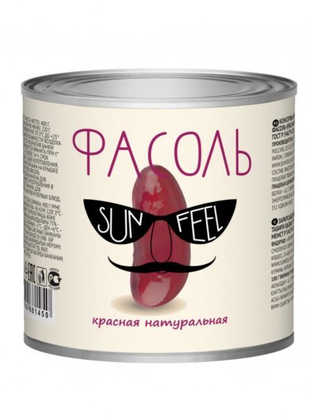 Фасоль SUNFEEL красная в с/с ж/б 400г 1/12