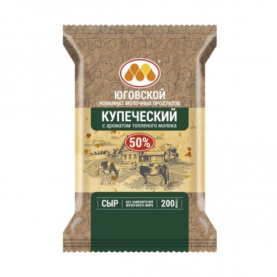 Сыр ЮКМП Купеческий 50% 200г 1/10