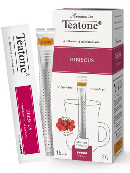 Чайный напиток TEATONE Каркаде Стик гофрокороб 12*(15шт*1,8г)