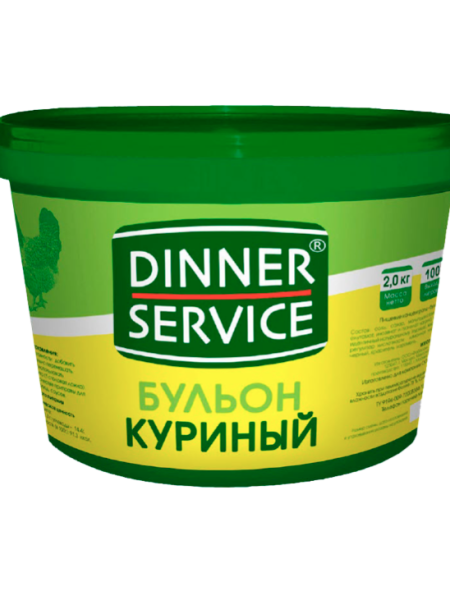 Бульон DINNER SERVICE куриный пл/ведро 2кг 1/4