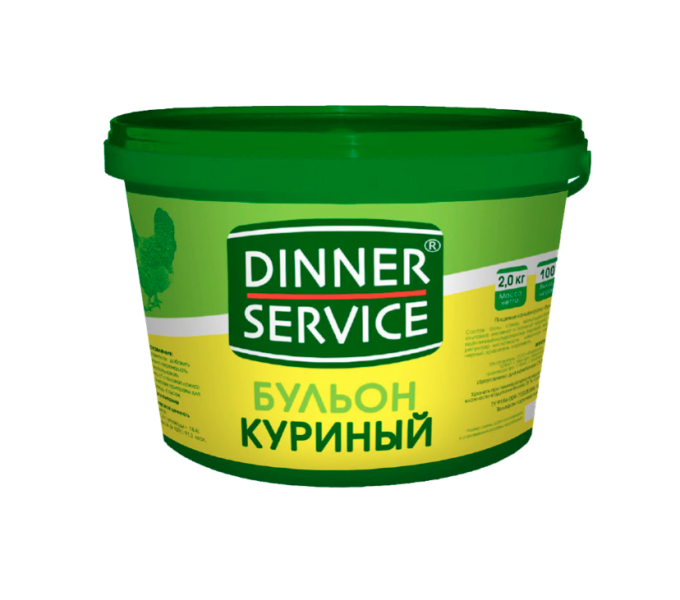 Бульон DINNER SERVICE куриный пл/ведро 2кг 1/4 Бульон DINNER SERVICE куриный пл/ведро 2кг 1/4