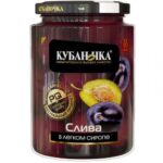 Фрукты КУБАНОЧКА Слива в сиропе ст/б 520г 1/12