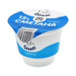 Сметана СНЕЖОК 15% 180г п/ст 1/12