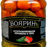 Ассорти БОЯРИН корнишоны,черри ст/б 720мл 1/12
