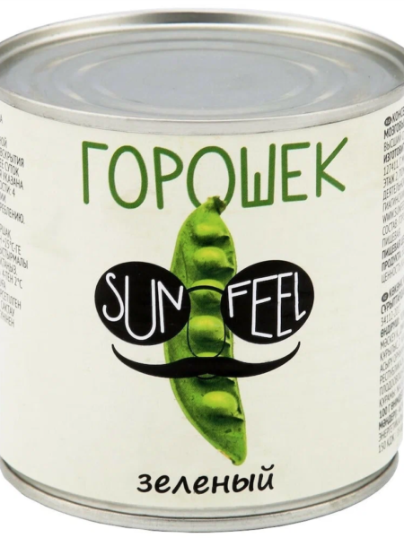 Горошек SUNFEEL ж/б в/с ГОСТ 400г 1/12